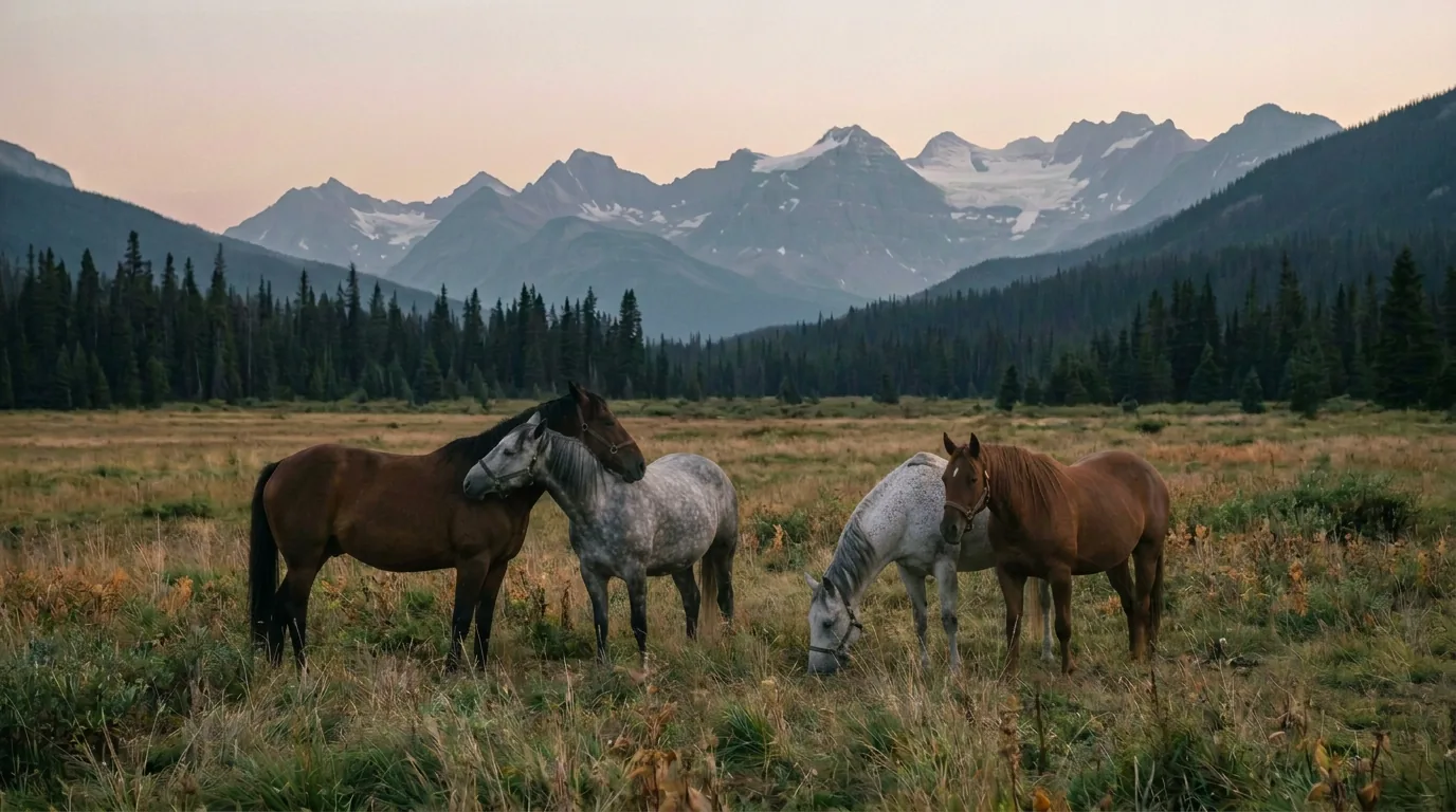 Chevaux en liberté, Les Écuries du Sierroz, Savoie